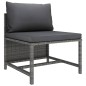 vidaXL Set de muebles de jardín 8 pzas y cojines ratán sintético gris vidaXL Set de muebles de jardín 8 pzas y cojines ratán sintético gris