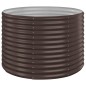 vidaXL Jardinera arriate acero recubrimiento polvo marrón 100x100x68cm vidaXL Jardinera arriate acero recubrimiento polvo marrón 100x100x68cm