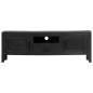 vidaXL Mueble para TV de madera maciza de mango negro 118x30x40 cm vidaXL Mueble para TV de madera maciza de mango negro 118x30x40 cm