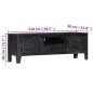 vidaXL Mueble para TV de madera maciza de mango negro 118x30x40 cm vidaXL Mueble para TV de madera maciza de mango negro 118x30x40 cm