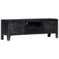 vidaXL Mueble para TV de madera maciza de mango negro 118x30x40 cm vidaXL Mueble para TV de madera maciza de mango negro 118x30x40 cm
