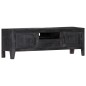 vidaXL Mueble para TV de madera maciza de mango negro 118x30x40 cm vidaXL Mueble para TV de madera maciza de mango negro 118x30x40 cm