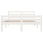 vidaXL Estructura cama doble pequeña madera maciza blanco 120x190 cm vidaXL Estructura cama doble pequeña madera maciza blanco 120x190 cm