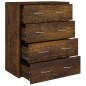 vidaXL Aparador con 4 cajones roble ahumado 60x30,5x71 cm