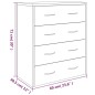 vidaXL Aparador con 4 cajones roble ahumado 60x30,5x71 cm
