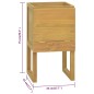 vidaXL Armario de baño madera maciza de teca 45x45x75 cm vidaXL Armario de baño madera maciza de teca 45x45x75 cm