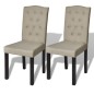 vidaXL Sillas de comedor 2 unidades de tela camel vidaXL Sillas de comedor 2 unidades de tela camel