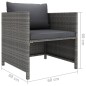 vidaXL Set de muebles de jardín 8 pzas y cojines ratán sintético gris vidaXL Set de muebles de jardín 8 pzas y cojines ratán sintético gris