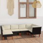 vidaXL Set de muebles de jardín 6 pzas y cojines ratán sintético negro vidaXL Set de muebles de jardín 6 pzas y cojines ratán sintético negro