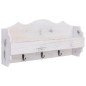 vidaXL Perchero de pared de madera blanco 50x10x23 cm vidaXL Perchero de pared de madera blanco 50x10x23 cm