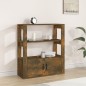 vidaXL Aparador madera contrachapada color roble ahumado 80x30x90 cm vidaXL Aparador madera contrachapada color roble ahumado 80x30x90 cm