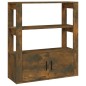 vidaXL Aparador madera contrachapada color roble ahumado 80x30x90 cm vidaXL Aparador madera contrachapada color roble ahumado 80x30x90 cm