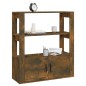vidaXL Aparador madera contrachapada color roble ahumado 80x30x90 cm vidaXL Aparador madera contrachapada color roble ahumado 80x30x90 cm