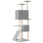 vidaXL Rascador para gatos con postes de sisal gris claro 153 cm vidaXL Rascador para gatos con postes de sisal gris claro 153 cm