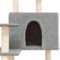 vidaXL Rascador para gatos con postes de sisal gris claro 153 cm vidaXL Rascador para gatos con postes de sisal gris claro 153 cm