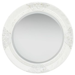 vidaXL Espejo de pared estilo barroco blanco 50 cm