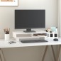 vidaXL Soporte para monitor madera maciza de pino blanco 60x27x14 cm vidaXL Soporte para monitor madera maciza de pino blanco 60x27x14 cm
