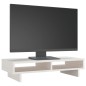vidaXL Soporte para monitor madera maciza de pino blanco 60x27x14 cm vidaXL Soporte para monitor madera maciza de pino blanco 60x27x14 cm