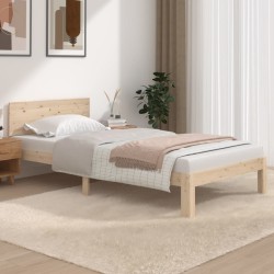 vidaXL Estructura de cama madera maciza de pino 100x200 cm