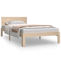 vidaXL Estructura de cama madera maciza de pino 100x200 cm