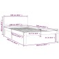 vidaXL Estructura de cama madera maciza de pino 100x200 cm vidaXL Estructura de cama madera maciza de pino 100x200 cm