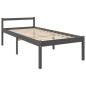 vidaXL Cama para personas mayores madera maciza pino gris 100x200 cm vidaXL Cama para personas mayores madera maciza pino gris 100x200 cm