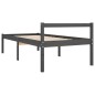 vidaXL Cama para personas mayores madera maciza pino gris 100x200 cm vidaXL Cama para personas mayores madera maciza pino gris 100x200 cm