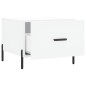 vidaXL Mesa de centro madera de ingeniería blanca 50x50x40 cm vidaXL Mesa de centro madera de ingeniería blanca 50x50x40 cm