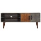 vidaXL Mueble para TV madera maciza de mango rugosa gris 130x30x46 cm vidaXL Mueble para TV madera maciza de mango rugosa gris 130x30x46 cm