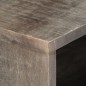 vidaXL Mueble para TV madera maciza de mango rugosa gris 130x30x46 cm vidaXL Mueble para TV madera maciza de mango rugosa gris 130x30x46 cm