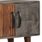vidaXL Mueble para TV madera maciza de mango rugosa gris 130x30x46 cm vidaXL Mueble para TV madera maciza de mango rugosa gris 130x30x46 cm