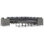 vidaXL Set de muebles de jardín 12 pzas y cojines ratán sintético gris vidaXL Set de muebles de jardín 12 pzas y cojines ratán sintético gris