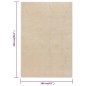 vidaXL Alfombra de pelo corto beige 160x230 cm
