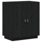 vidaXL Aparador de madera maciza de pino negro 65,5x40x75 cm vidaXL Aparador de madera maciza de pino negro 65,5x40x75 cm