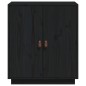 vidaXL Aparador de madera maciza de pino negro 65,5x40x75 cm vidaXL Aparador de madera maciza de pino negro 65,5x40x75 cm