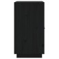 vidaXL Aparador de madera maciza de pino negro 65,5x40x75 cm vidaXL Aparador de madera maciza de pino negro 65,5x40x75 cm
