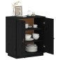vidaXL Aparador de madera maciza de pino negro 65,5x40x75 cm vidaXL Aparador de madera maciza de pino negro 65,5x40x75 cm