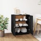 vidaXL Aparador de madera maciza de pino negro 65,5x40x75 cm vidaXL Aparador de madera maciza de pino negro 65,5x40x75 cm