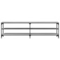 vidaXL Mueble TV metal y madera contrachapada gris Sonoma 180x30x50 cm