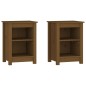 vidaXL Mesitas de noche 2 uds madera de pino marrón miel 40x35x55 cm vidaXL Mesitas de noche 2 uds madera de pino marrón miel 40x35x55 cm