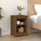 vidaXL Mesitas de noche 2 uds madera de pino marrón miel 40x35x55 cm vidaXL Mesitas de noche 2 uds madera de pino marrón miel 40x35x55 cm