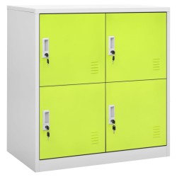 vidaXL Armario taquilla de acero gris claro y verde 90x45x92,5 cm