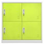 vidaXL Armario taquilla de acero gris claro y verde 90x45x92,5 cm vidaXL Armario taquilla de acero gris claro y verde 90x45x92,5 cm