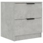 vidaXL Mesita de noche 2 uds madera contrachapada gris hormigón vidaXL Mesita de noche 2 uds madera contrachapada gris hormigón
