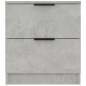 vidaXL Mesita de noche 2 uds madera contrachapada gris hormigón vidaXL Mesita de noche 2 uds madera contrachapada gris hormigón