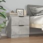 vidaXL Mesita de noche 2 uds madera contrachapada gris hormigón vidaXL Mesita de noche 2 uds madera contrachapada gris hormigón
