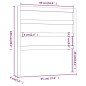 vidaXL Cabecero de cama madera maciza de pino negro 95x4x100 cm