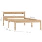 vidaXL Estructura de cama de madera maciza de pino 90x200 cm vidaXL Estructura de cama de madera maciza de pino 90x200 cm