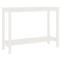 vidaXL Mesa consola de madera maciza de pino blanco 110x40x80 cm vidaXL Mesa consola de madera maciza de pino blanco 110x40x80 cm