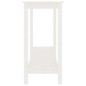 vidaXL Mesa consola de madera maciza de pino blanco 110x40x80 cm vidaXL Mesa consola de madera maciza de pino blanco 110x40x80 cm